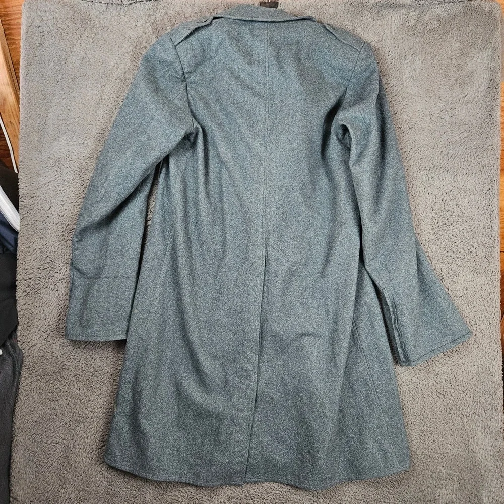 Swiss Military Wool Trench Double Breasted Overcoat Size 50 AA